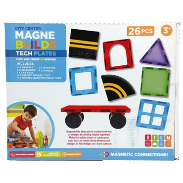 26 PC MAGNEBUILDS TECH PLATES ASSORTED