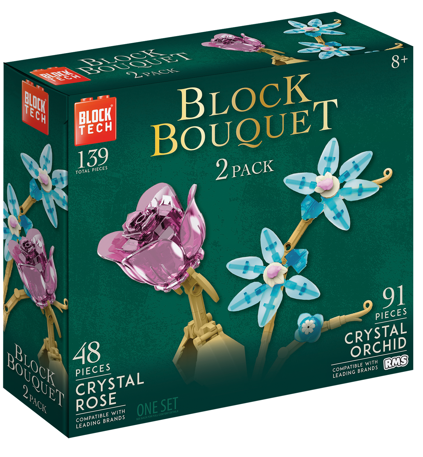 139 PC CRYSTAL BLOCK BOUQUET BUILDING SET