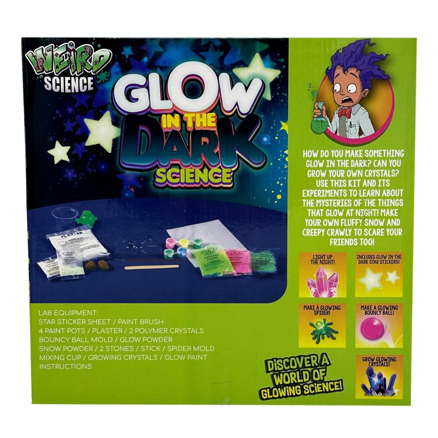WEIRD SCIENCE ACTIVITIES SETS - GLOW, ALIEN, WIZARDS AND GEOLOGY