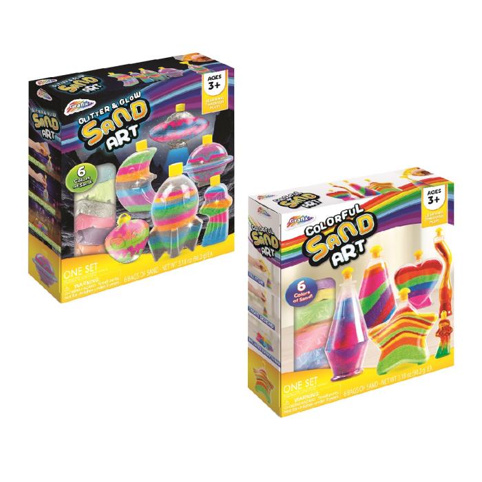 6 BOTTLE SAND ART CRAFT SET ASSORTED
