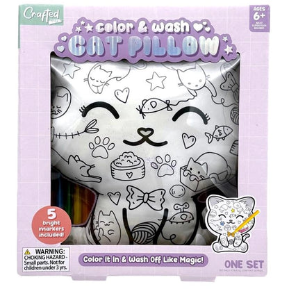 COLOR AND WASH CAT PILLOW