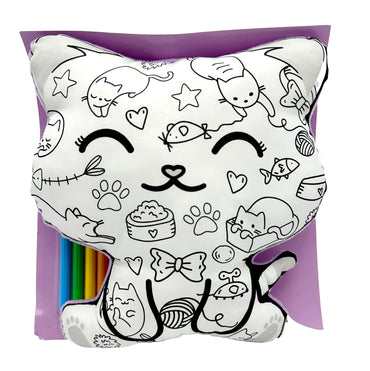 COLOR AND WASH CAT PILLOW