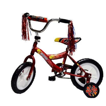 12 IN RED BICYCLE WITH TRAINING WHEELS