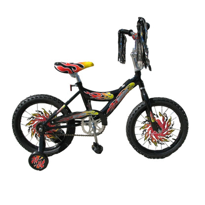 16 IN BLACK BICYCLE WITH TRAINING WHEELS