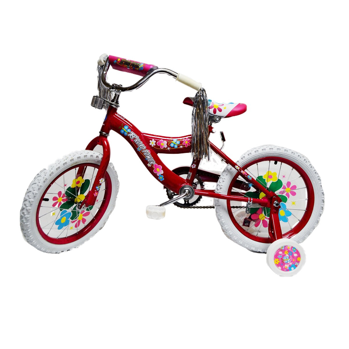 16 IN PINK BICYCLE WITH TRAINING WHEELS