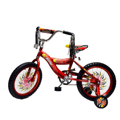 16 IN RED BICYCLE WITH TRAINING WHEELS