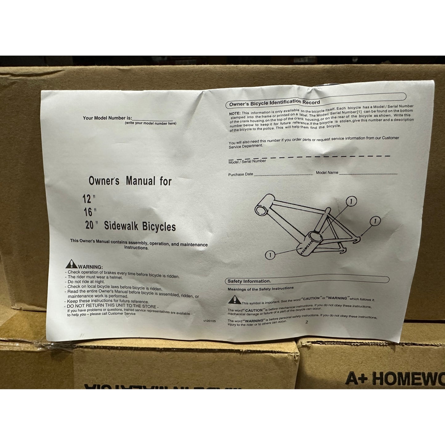 16 IN PURPLE BICYCLE  WITH TRAINING WHEELS