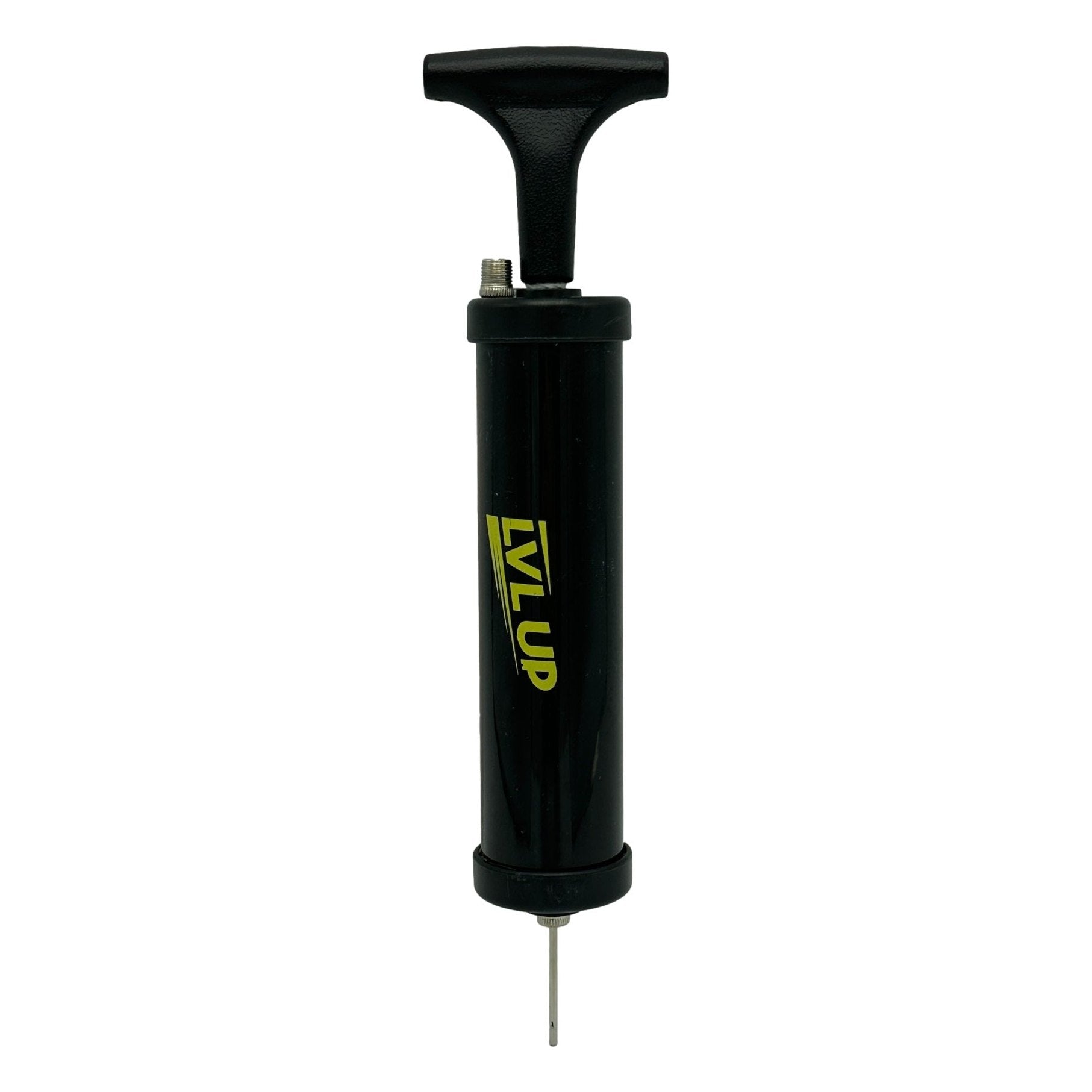 Black ball pump with green "LVL UP" text.