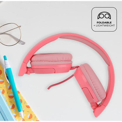 PINK CORDED HEADPHONES KID SAFE AGES 6-9