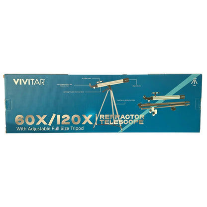 60X -120X REFRACTOR TELESCOPE AND TRIPOD