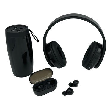 3 PC BLACK WIRELESS AUDIO KIT