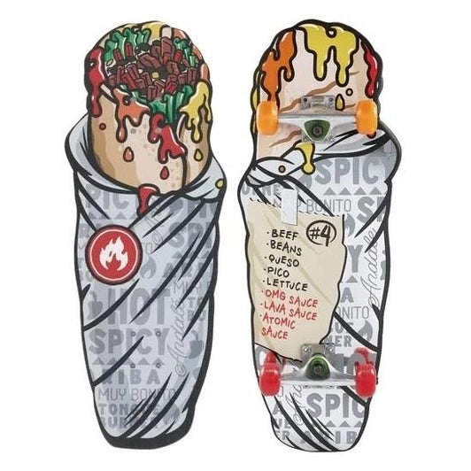 28 IN BURRITO SHAPED SKATEBOARD