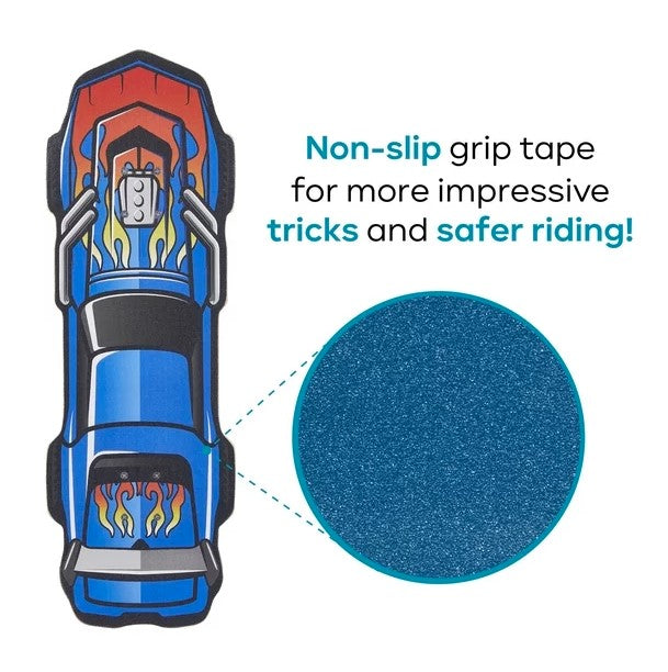28 IN RACECAR SHAPED SKATEBOARD