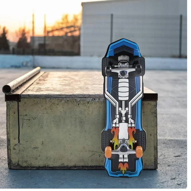 28 IN RACECAR SHAPED SKATEBOARD