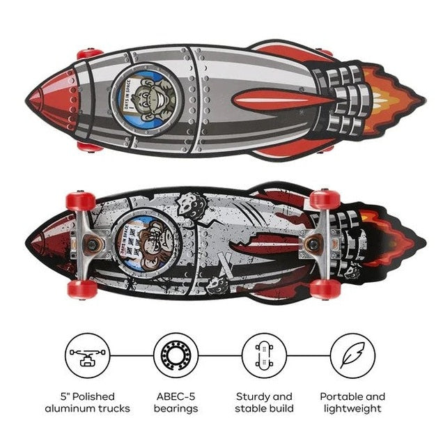 28 IN ROCKET SHAPED SKATEBOARD