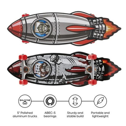 28 IN ROCKET SHAPED SKATEBOARD