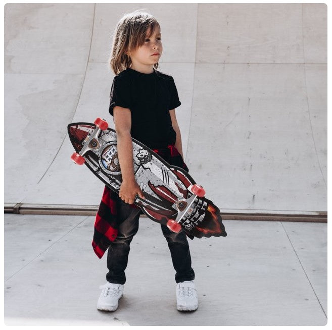 28 IN ROCKET SHAPED SKATEBOARD