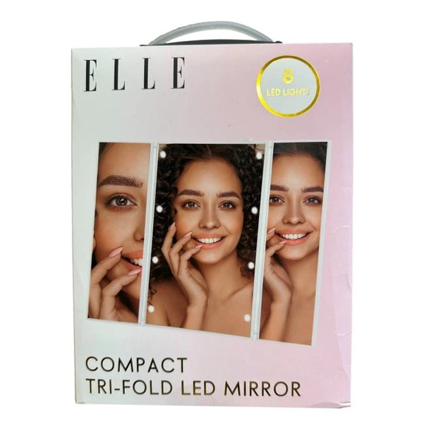 8 LED TRI-FOLD COMPACT MIRROR