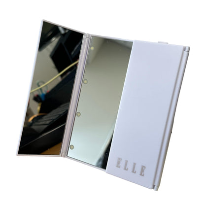 ESPEJO COMPACTO TRIPLE CON 8 LED