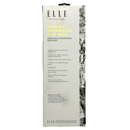 A box for an Elle ceramic tourmaline flat iron.