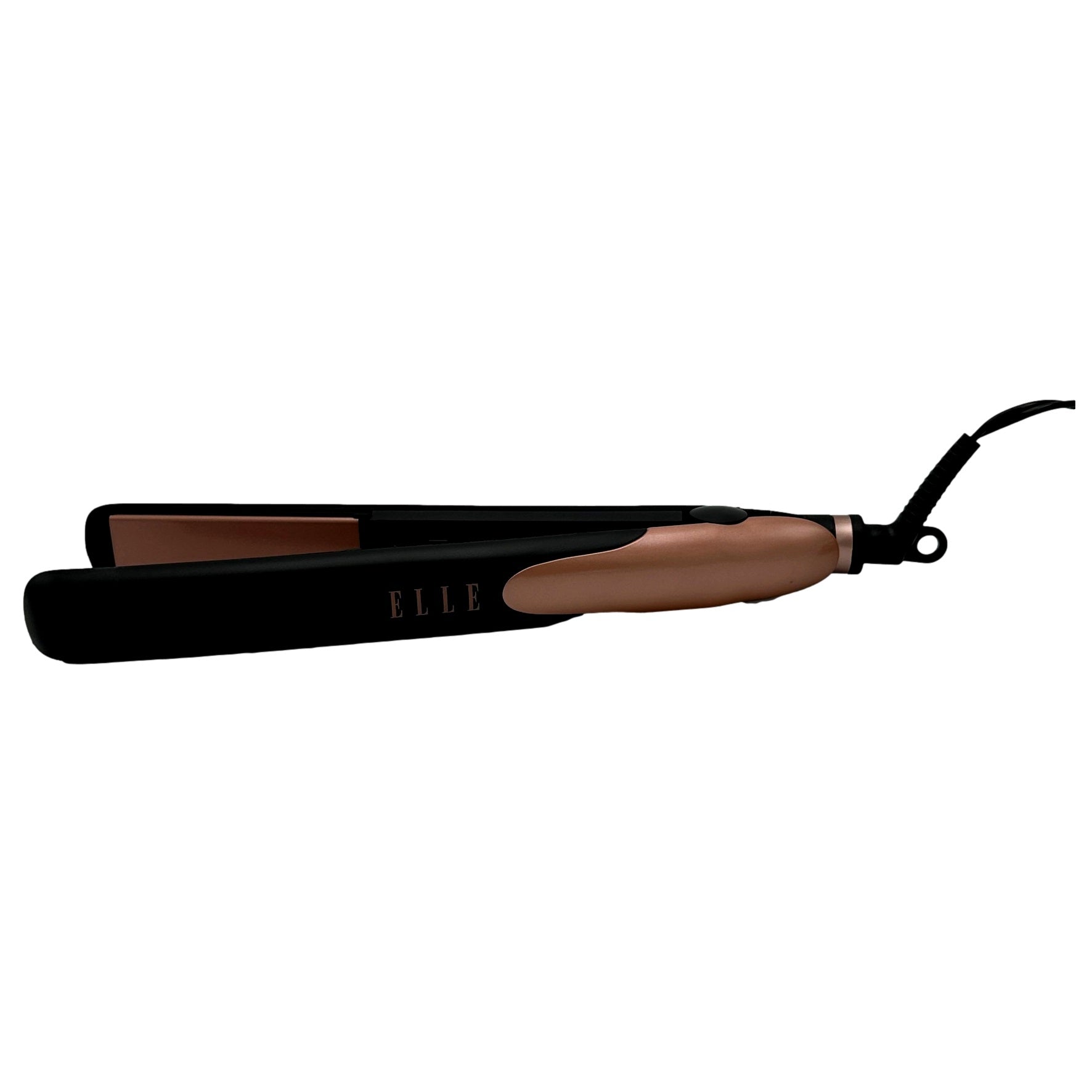 Elle hair straightener, black and rose gold.