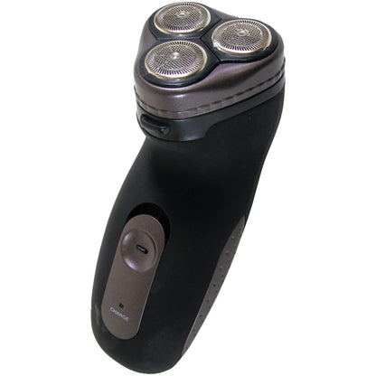 BLACK 3-HEAD RECHARGEABLE ROTARY SHAVER