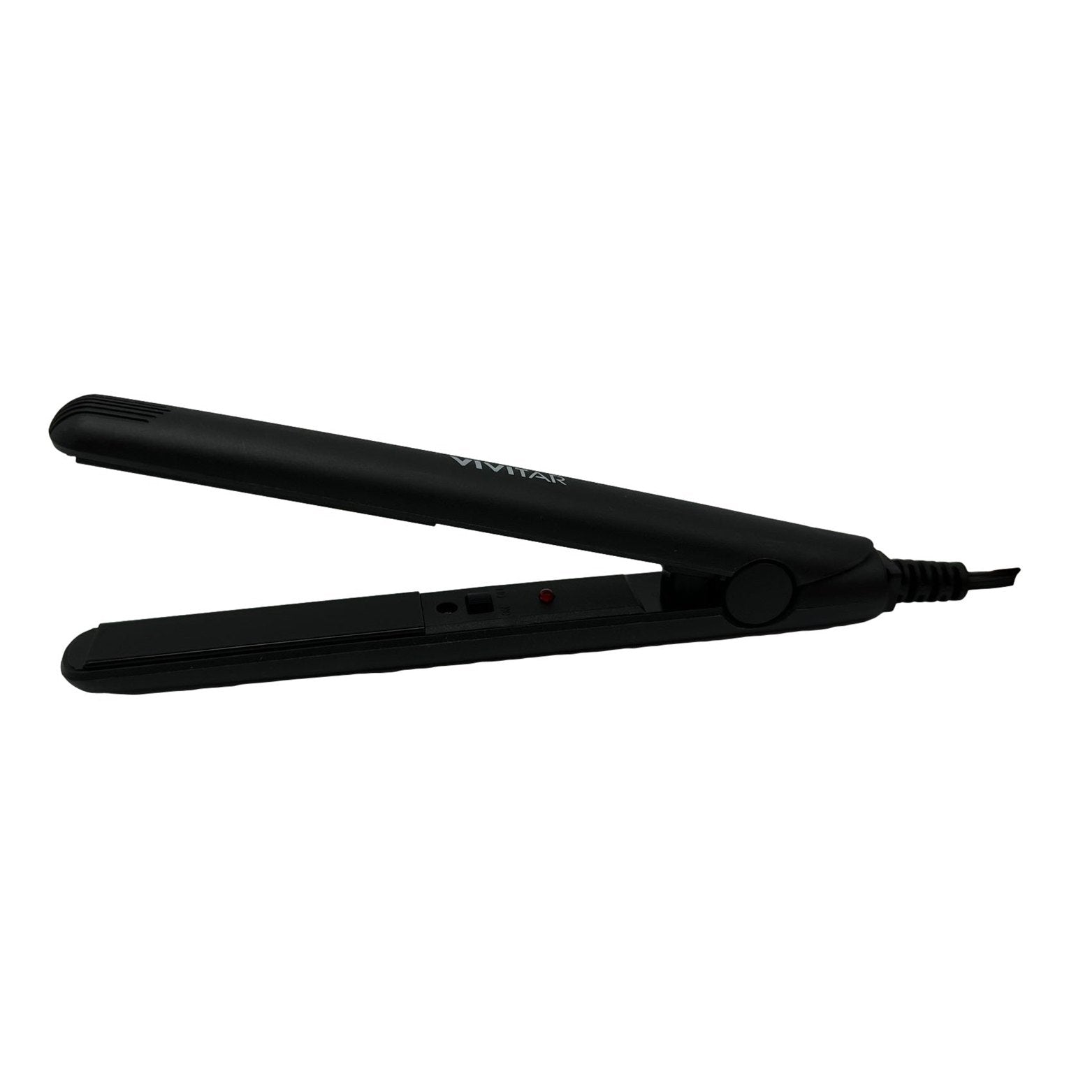 Black hair straightener with cord.