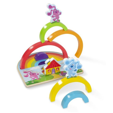 9 PC BLUE'S CLUES AND YOU WOODEN STACKING PUZZLE
