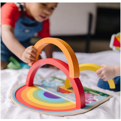 9 PC BLUE'S CLUES AND YOU WOODEN STACKING PUZZLE