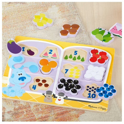 10 PC BLUE'S CLUES AND YOU WOODEN CHUNKY PUZZLE