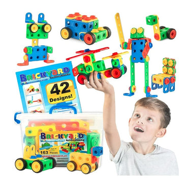 163 PC BRICKYARD BUILDING BLOCKS TUB