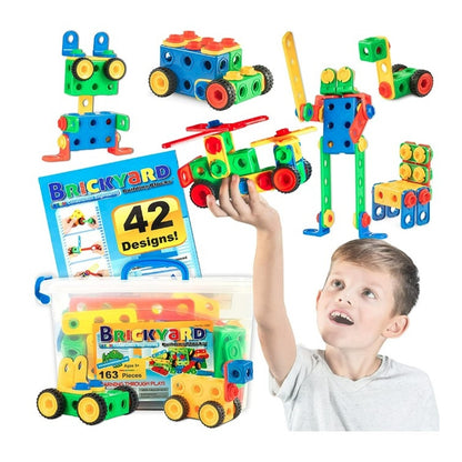 163 PC BRICKYARD BUILDING BLOCKS TUB