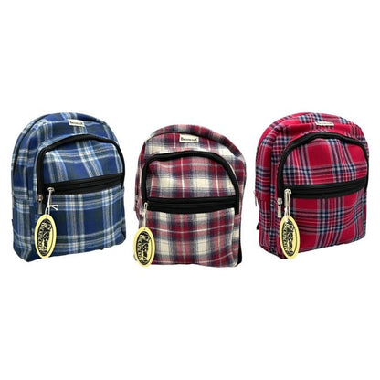 18 IN PLAID BACKPACK ASSORTED
