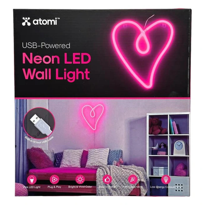 NEON HEART LED WALL LIGHT