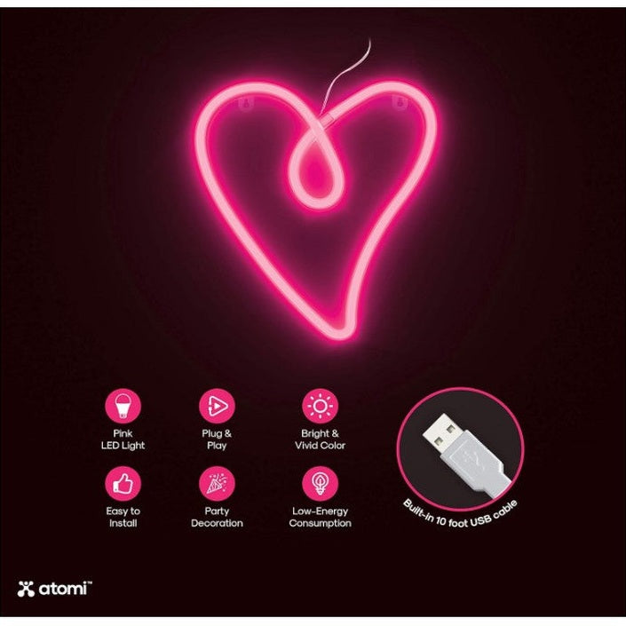 NEON HEART LED WALL LIGHT