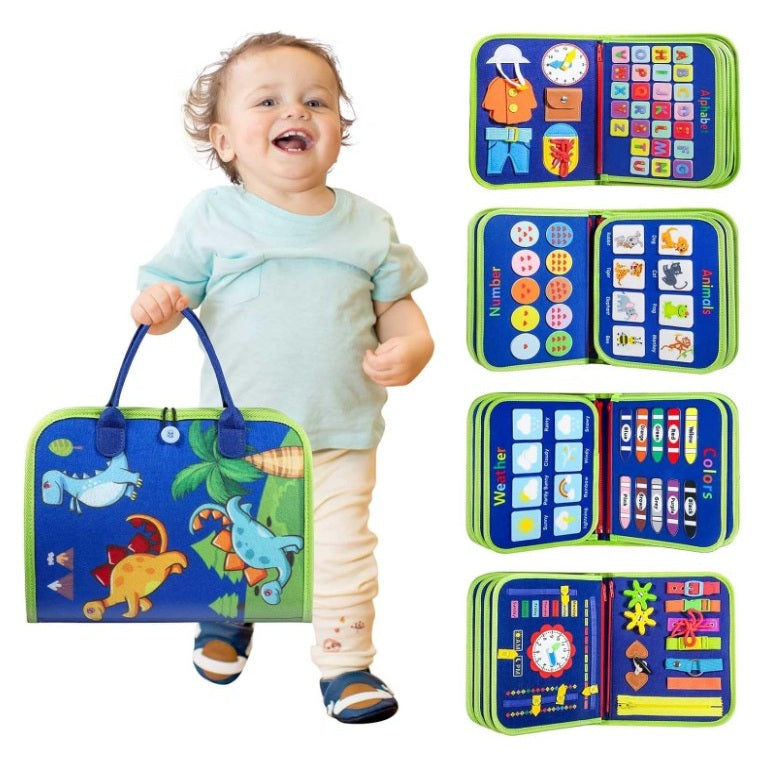 BLUE DINOSAUR BUSY BOARD