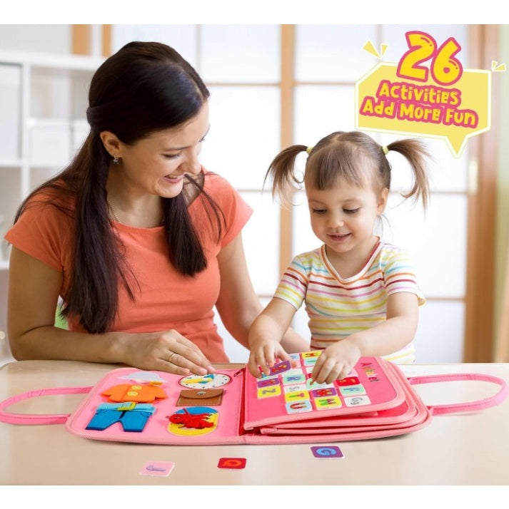PINK DINOSAUR BUSY BOARD