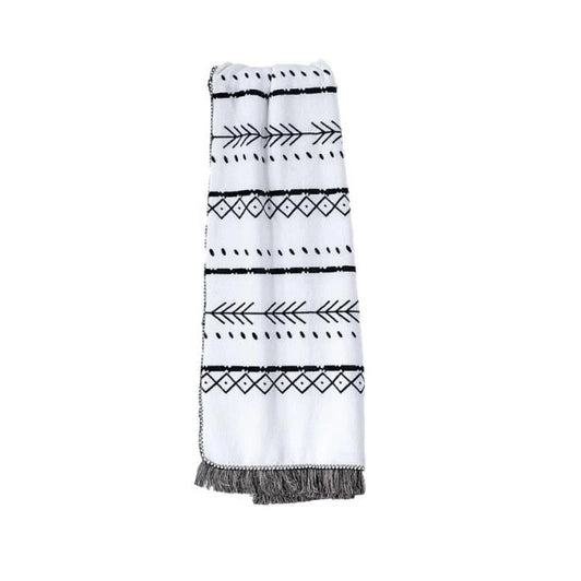 FLEECE THROW GLITTER FRINGE 50 X 60 IN TRIM BOHO STYLE