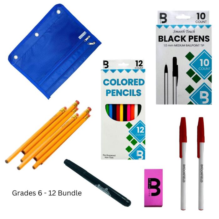 GR 6-12 PENCIL POUCH BUNDLES FOR 24 STUDENTS