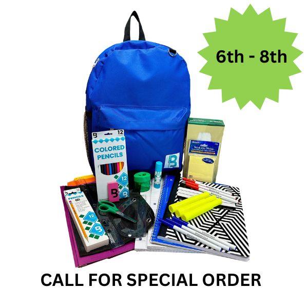 28PC STUFFED BACKPACK GR 6-8