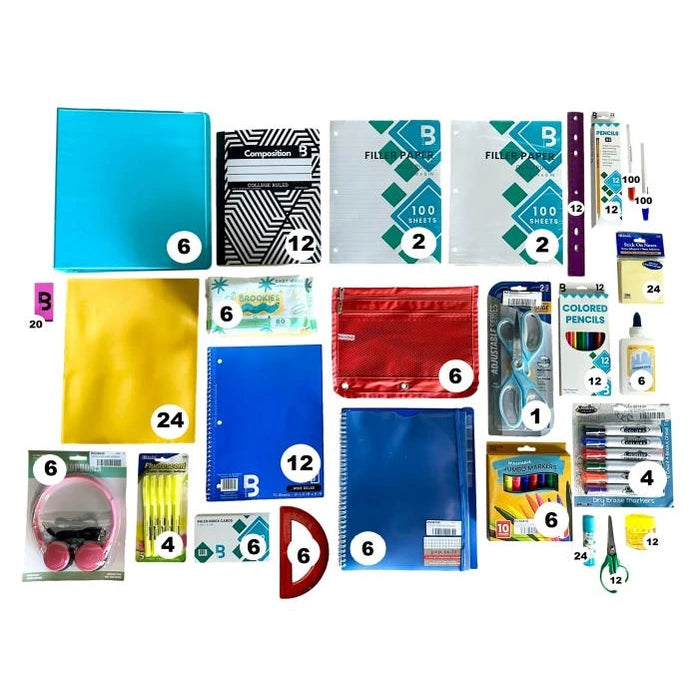 TEACHER SUPPLY PACK GR 6 - 12 260+ ESSENTIAL CLASSROOM ITEMS