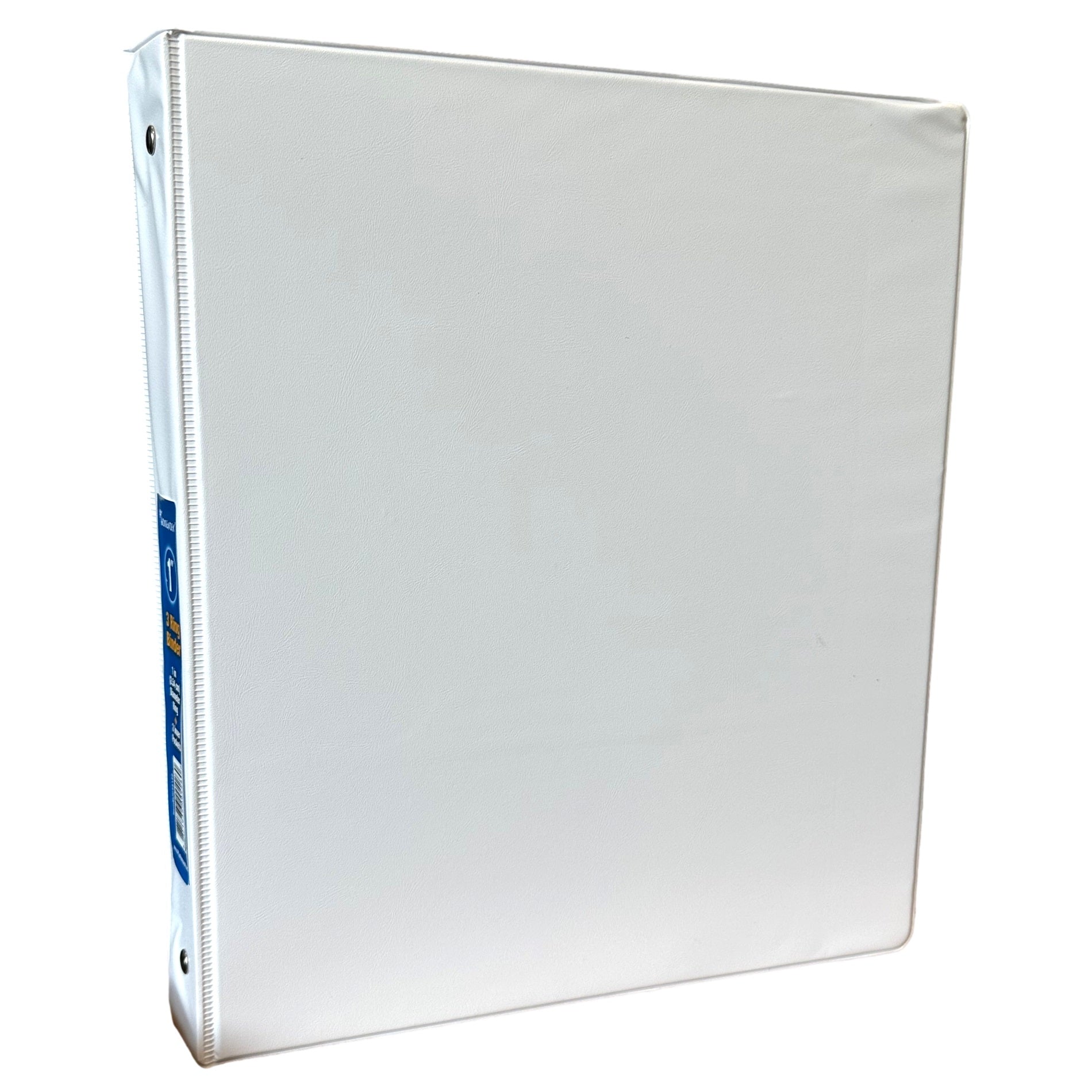 White 3-ring binder.
