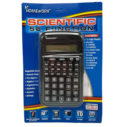 A packaged "A+ Homework" scientific calculator.