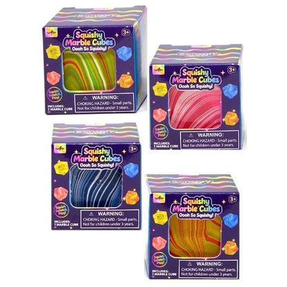 SQUISHY MARBLE CUBES ASSORTED