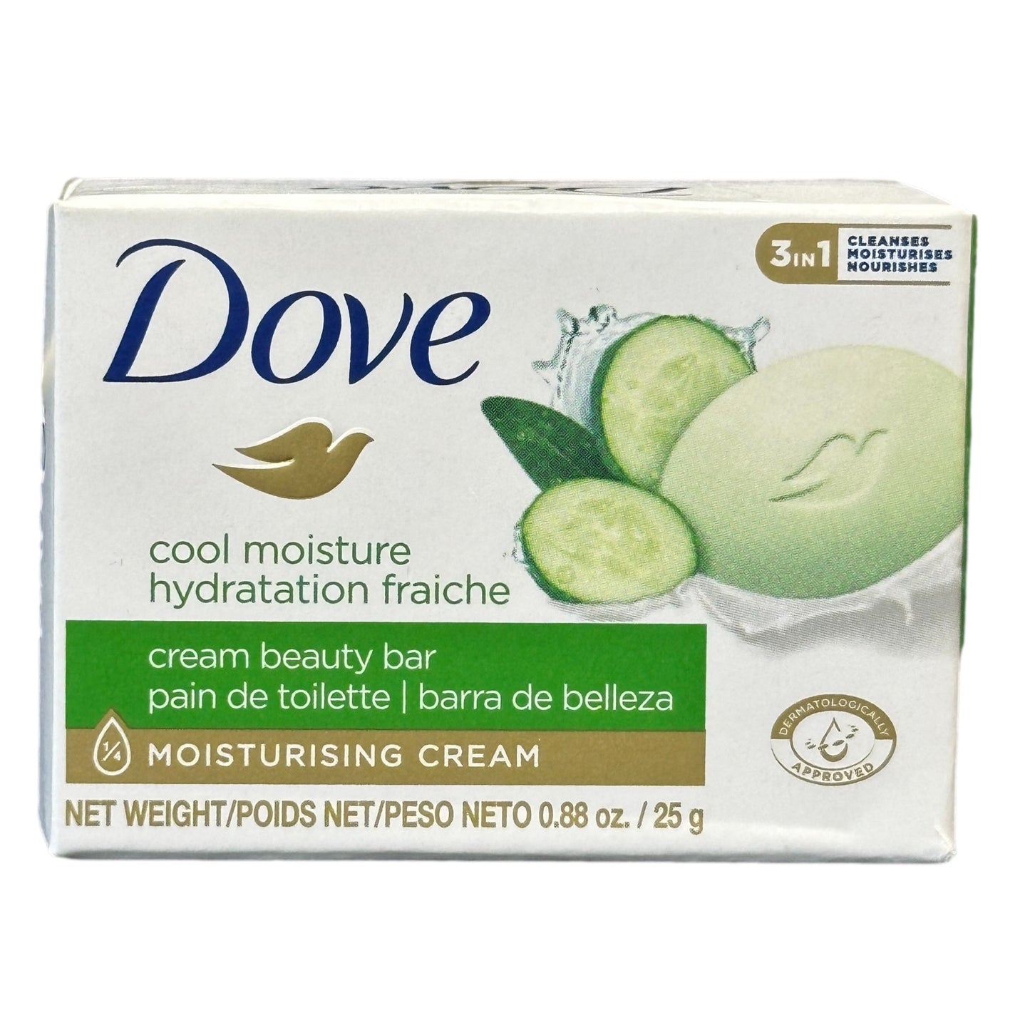 Jabón en barra de pepino DOVE de 0.88 oz