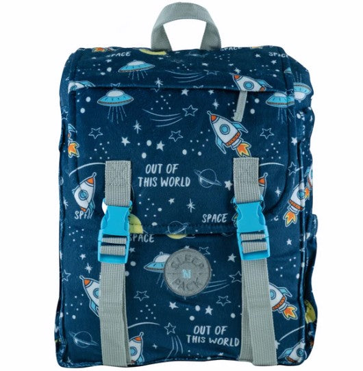 BOY'S SPACE PRINT SLEEP N PACK SLEEPING BAG