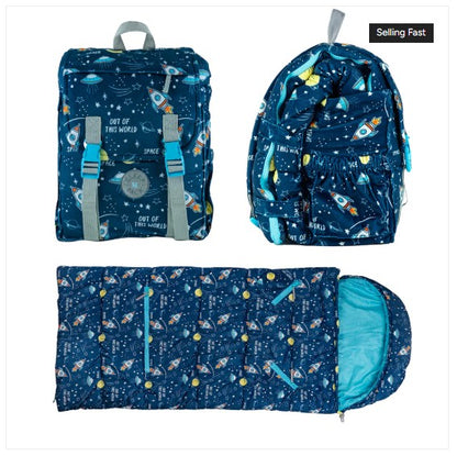 BOY'S SPACE PRINT SLEEP N PACK SLEEPING BAG