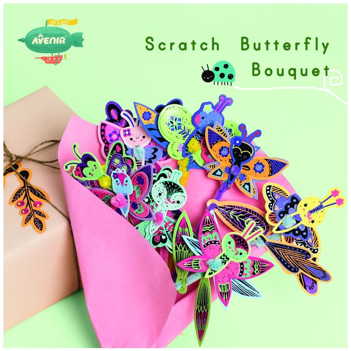 SCRATCH BUTTERFLY BOUQUET SET