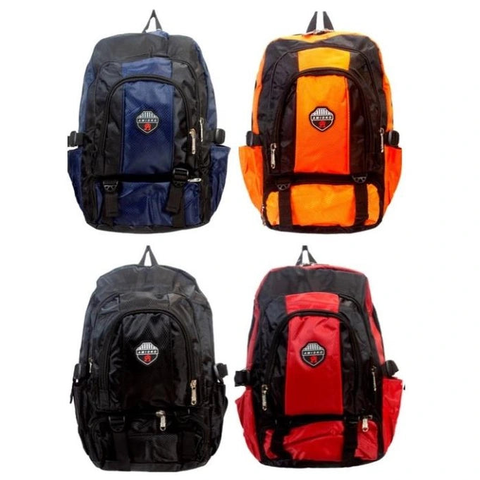 17 IN 5 POCKET BACKPACK 5 ASSORTED COLORS