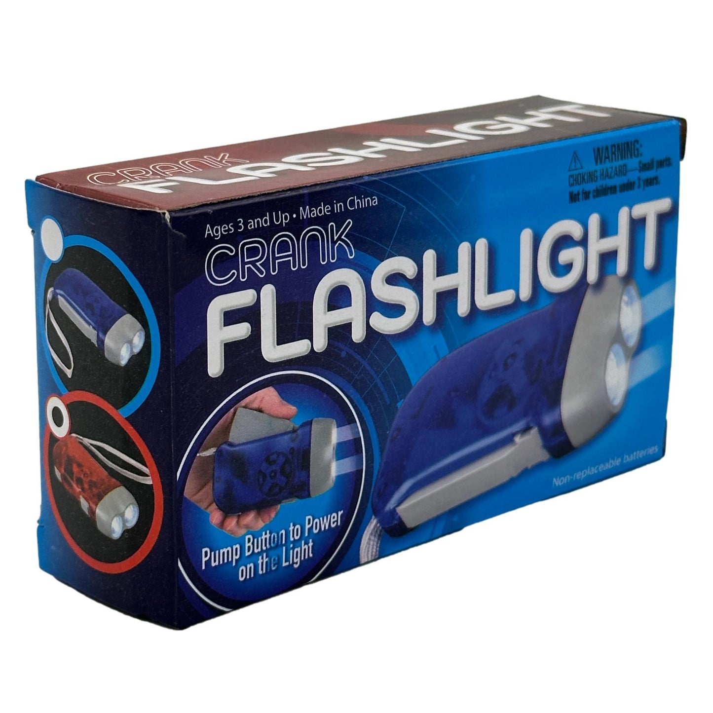 CRANK DYNAMO FLASHLIGHT ASSORTED